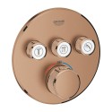 Potinkinis termostaatiline dušisegisti GROHE Grohtherm SmartControl 3 väljundiga, harjatud soe päikeseloojang, 29121DL0