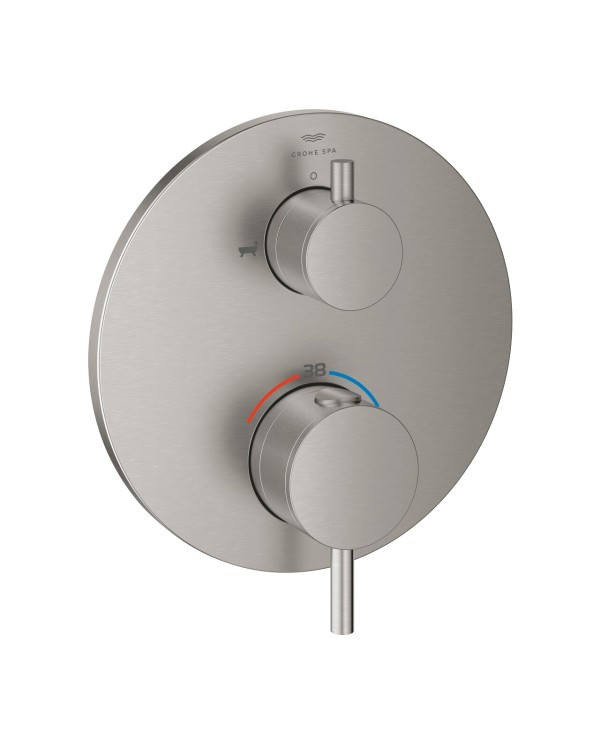 GROHE Atrio built-in thermostatic bath mixer 2 outlets, supersteel, 24359DC0