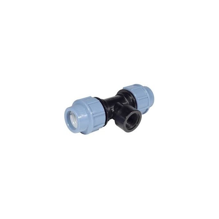 Plastic threaded tee for PE pipe SAB 110 x 1"" middle