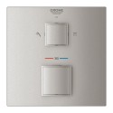 Potinkinis termostaatiline dušisegisti GROHE Grohtherm Cube 2 väljundiga, supersteel, 24154DC0