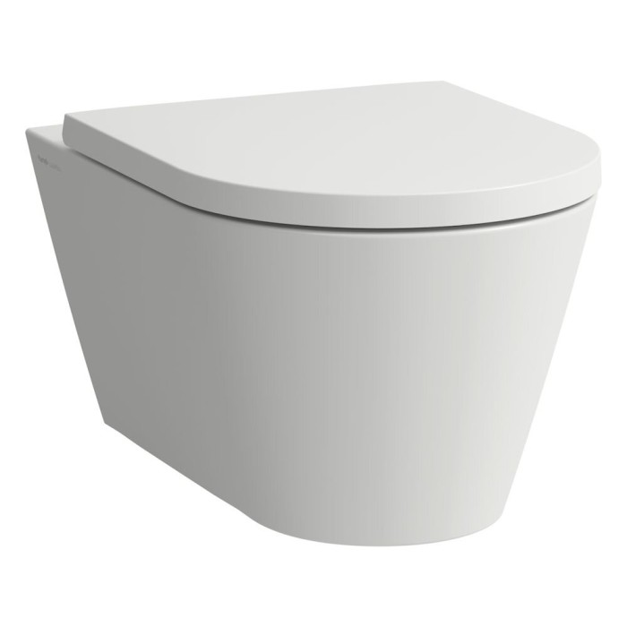 Hanging toilet Kartell by LAUFEN Rimless with SoftClose lid, white-matt