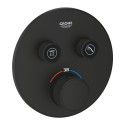 Potinkinis termostaatiline dušisegisti GROHE Grohtherm SmartControl 2 väljundiga, phantom black, 29507KF0