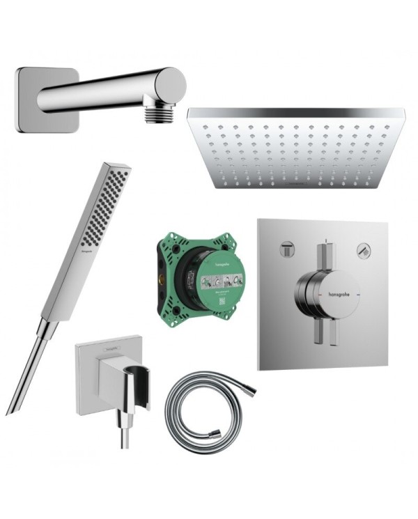 Potikuline termostaatiline dušikomplekt HANSGROHE Pulsify E, HANSG8-1
