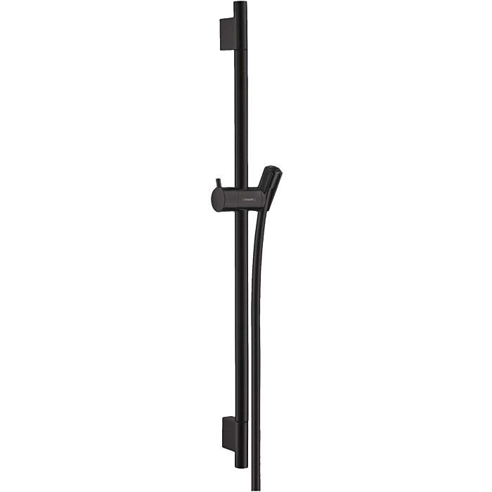 Комплект душевого стойка HANSGROHE Unica S Puro 65, матовый черный, 28632670
