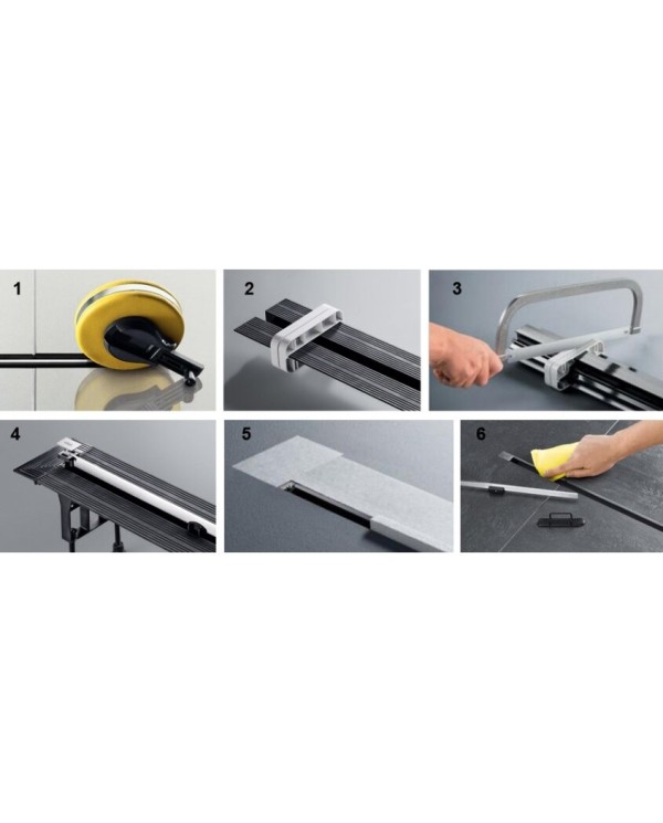VIEGA Vario shower channel sets 300-1200 mm with matte grates