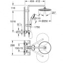 Системы верхнего душа GROHE Tempesta System 250, 26670001