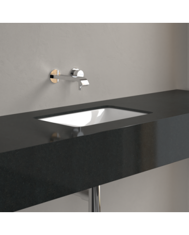 The sink VILLEROY & BOSH Loop & Friends 540 x 340 mm, 4A570101 is installed under the countertop.