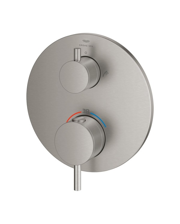 Встраиваемый термостатический смеситель для ванны GROHE Atrio 2 выхода, суперсталь, 24359DC0