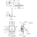 GROHE Eurocube Tempesta 250 Cube concealed shower system, 25239000