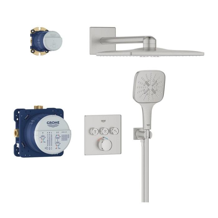 Встраиваемые термостатические душевые комплекты GROHE Grohtherm SmartControl, 34864DC0
