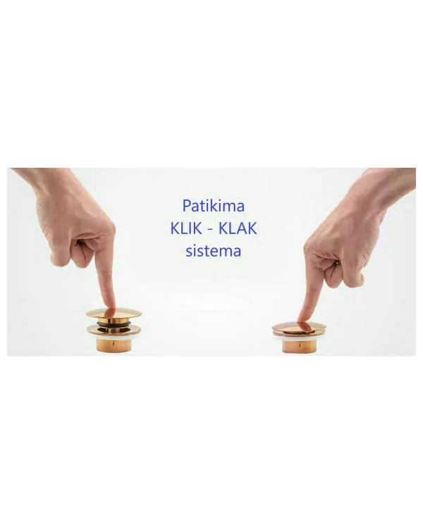 Сет сифона раковины с клапаном Click Clack из нержавеющей стали