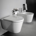 Hanging toilet Kartell by LAUFEN Rimless with SoftClose lid, white-matt