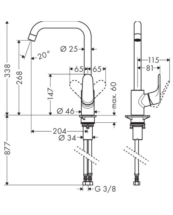 Kitchen (sink) faucet HANSGROHE Talis M41, 31820670