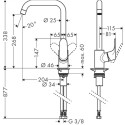 Köögi (kraanikausi) segisti HANSGROHE Talis M41, 31820670
