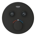 Potinkinis termostaatiline dušisegisti GROHE Grohtherm SmartControl 2 väljundiga, phantom black, 29507KF0