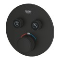 Potinkinis termostaatiline dušisegisti GROHE Grohtherm SmartControl 2 väljundiga, phantom black, 29507KF0