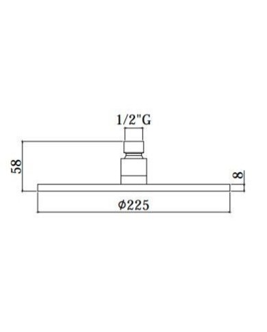 Потолочная душевая система PAFFONI Light (матовый никель), LIG015ST+ZSOF034ST+ZSOF074ST+ZDUP094ST
