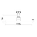 Потолочная душевая система PAFFONI Light (матовый никель), LIG015ST+ZSOF034ST+ZSOF074ST+ZDUP094ST
