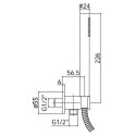 Wall-mounted shower system PAFFONI Light (brushed nickel), LIG015ST+ZSOF034ST+ZSOF074ST+ZDUP094ST