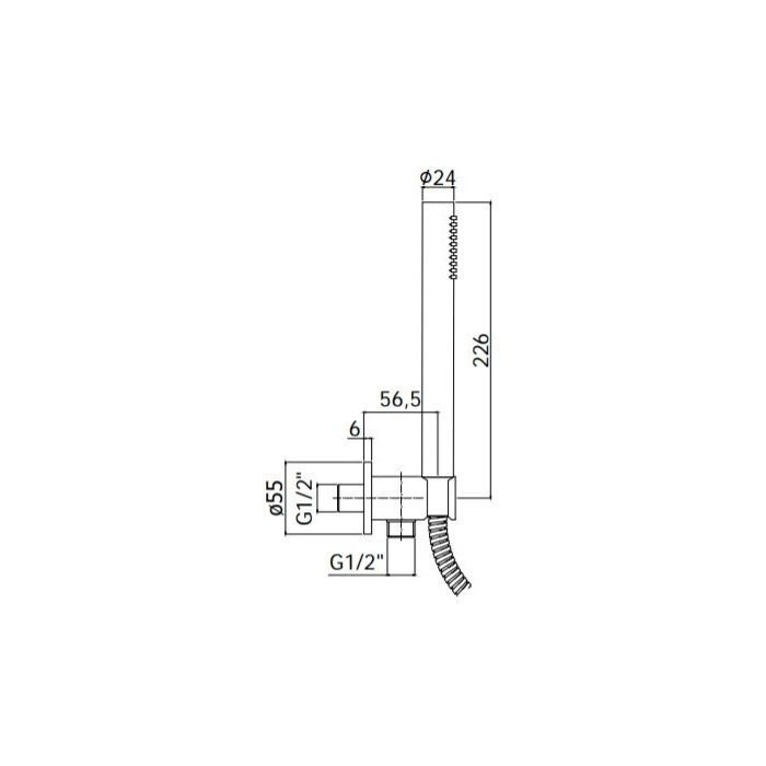 Wall-mounted shower system PAFFONI Light (brushed nickel), LIG015ST+ZSOF034ST+ZSOF074ST+ZDUP094ST