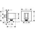 Veepidurid potiseinale dušile HANSGROHE FixFit E Square, 26889990