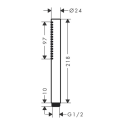 HANSGROHE Pulsify S 100 handheld shower head, 1 spray EcoSmart+, 24126670