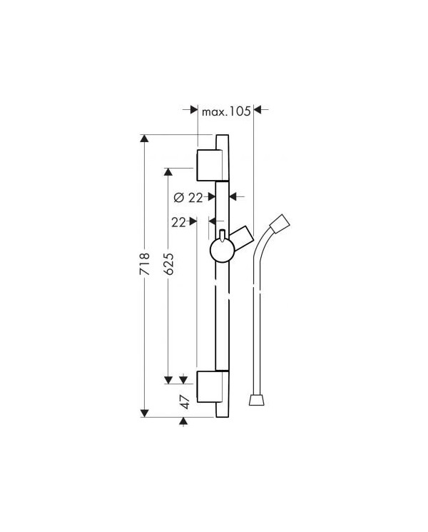 Комплекты душевых стоек HANSGROHE Unica S Puro 65, 28632700