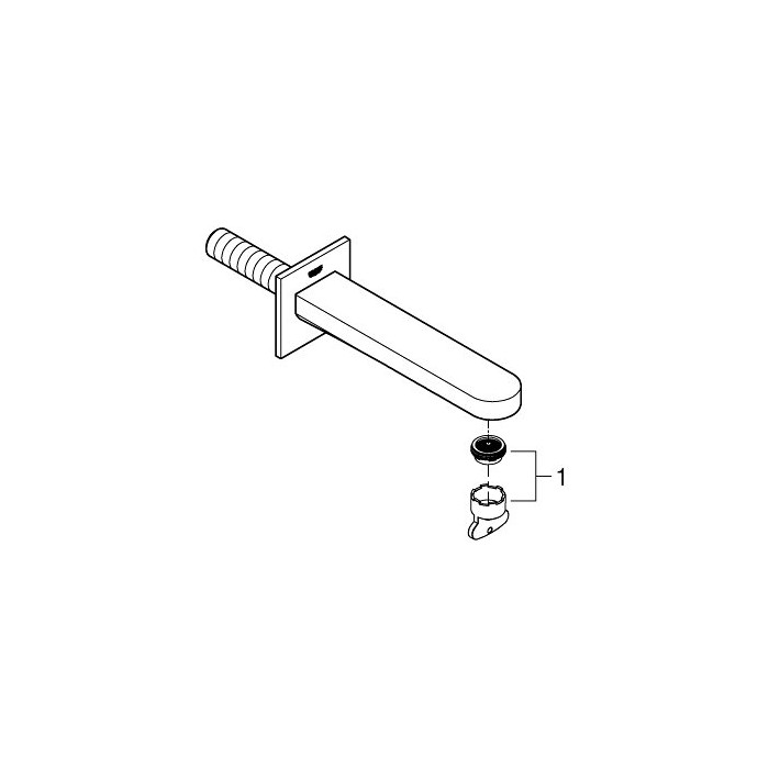Смеситель для ванны GROHE Plus 168 мм, 13404003