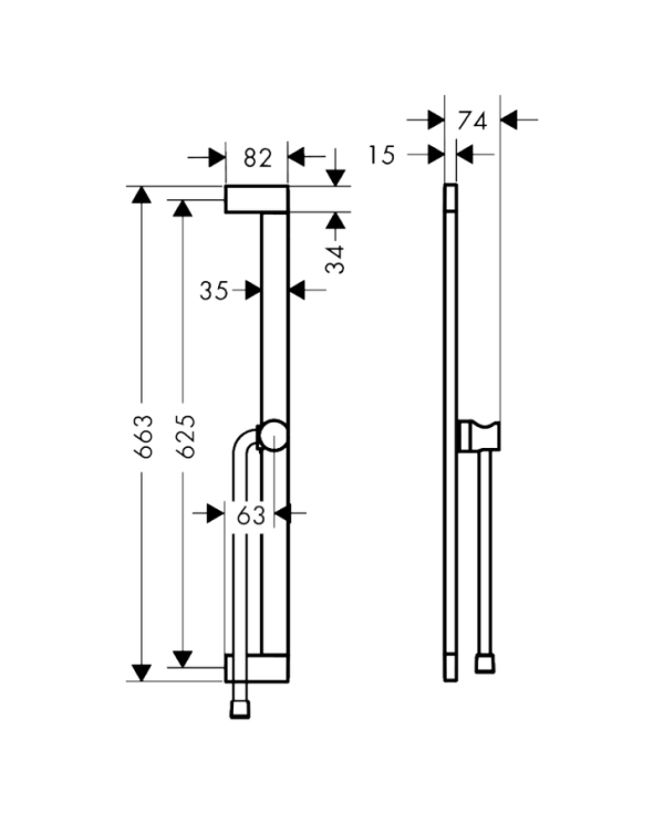 Комплекты душевых стоек HANSGROHE Unica S Puro 65, 24402700