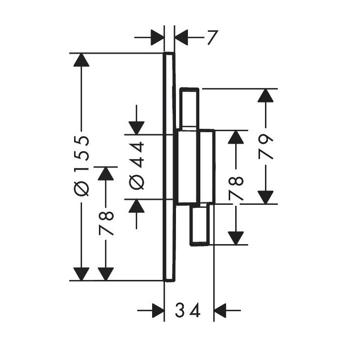 Termostaadid HANSGROHE DouTurn E 2 funktsiooni, 75418670