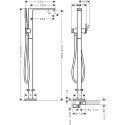 Floor-mounted bath mixer HANSGROHE Tecturis E, 73445000