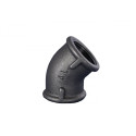 Küünarnukk GRODITZERI MÖÖBEL (A.L.) 3"" V/V - 45°, must
