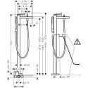 Floor-mounted bath mixer HANSGROHE Finoris, 76445670
