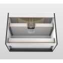 Hanging cabinet with sink EU 800 x 460 fingerprint protection, black-matt