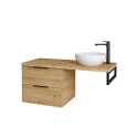 Hanging cabinet with countertop for sink EU 1200 x 500 mm, wood feather