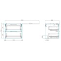Rippuv kapp EU 1200 x 500 mm, puidust pliiats