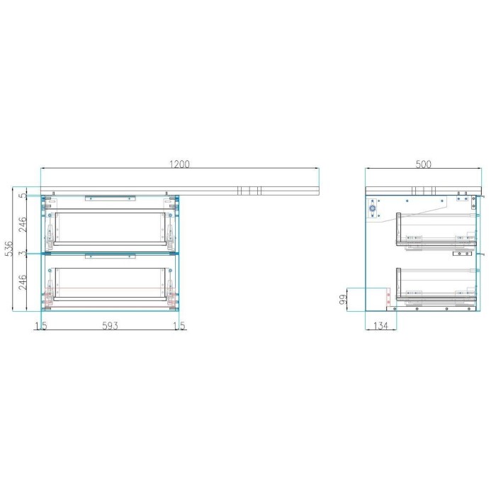 Rippuv kapp EU 1200 x 500 mm, puidust pliiats