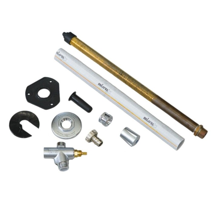 Frost-free outdoor tap with extension kit KEMPER Frosti XL for wall thicknesses of 150 / 780 mm, 5780501500+5780000200