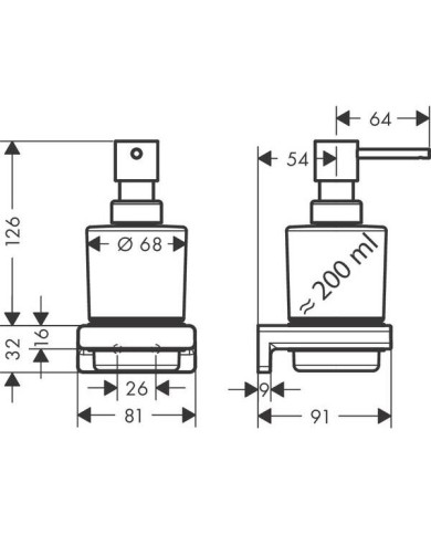 Держатель с дозаторами для мыла HANSGROHE AddStoris, 41745670