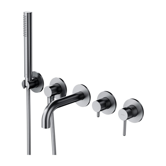 Potinkinis 5-os osakonnaga vannisegisti komplekt OMNIRES Y, kraani pikkus 17,5 cm, Y1237/1SNI