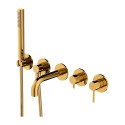 Built-in 5-piece bath mixer set OMNIRES Y, spout length 17.5 cm, Y1237/1SGL