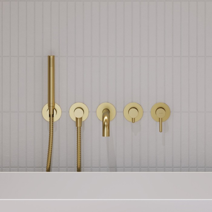 Built-in 5-piece bathroom faucet set OMNIRES Y, spout length 22-23 cm, Y1237/1GLB