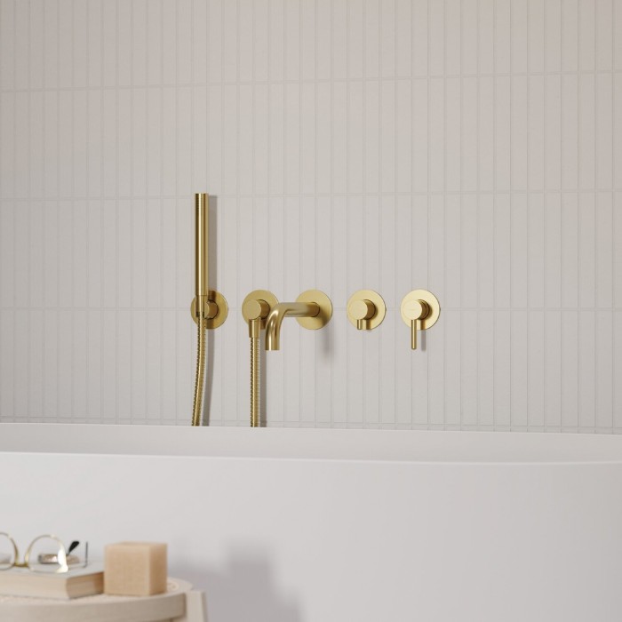 Built-in 5-piece bathroom faucet set OMNIRES Y, spout length 22-23 cm, Y1237/1GLB