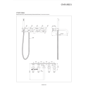 Potinkinis 5-os osakonnaga vannisegisti komplekt OMNIRES Y, kraani pikkus 22-23 cm, Y1237/1GLB