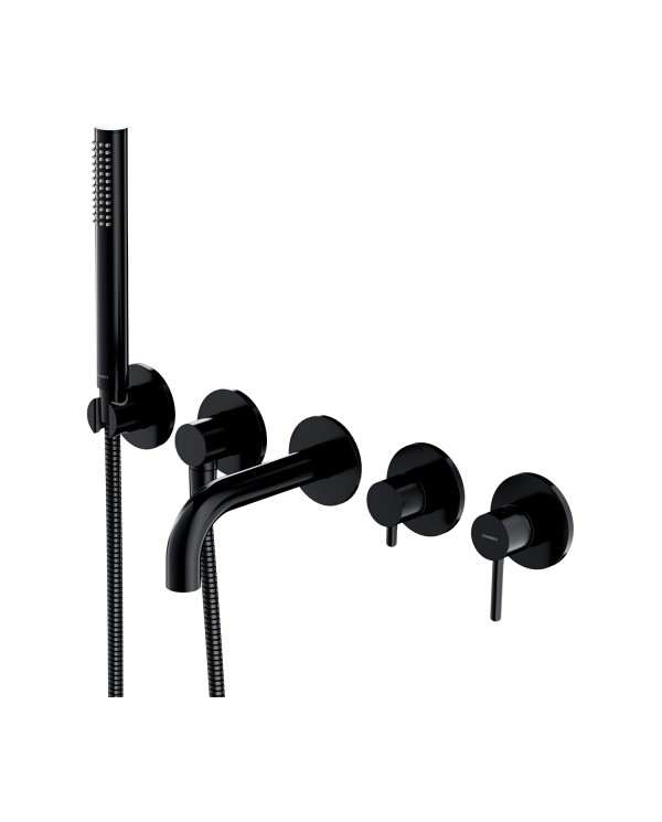 Potinkinis 5-os osakonnaga vannisegisti komplekt OMNIRES Y, kraani pikkus 17,5 cm, Y1237/1SBL