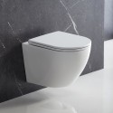 Rippuv WC-pott OMNIRES Ottawa Compact Rimless pehmea sulgemise kaanega, OTTAWAMWBP