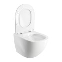 Hanging toilet OMNIRES Ottawa Compact Rimless with soft-closing seat, OTTAWAMWBP