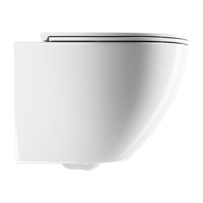 Подвесной унитаз OMNIRES Ottawa Compact Rimless с мягким закрыванием крышки, OTTAWAMWBP