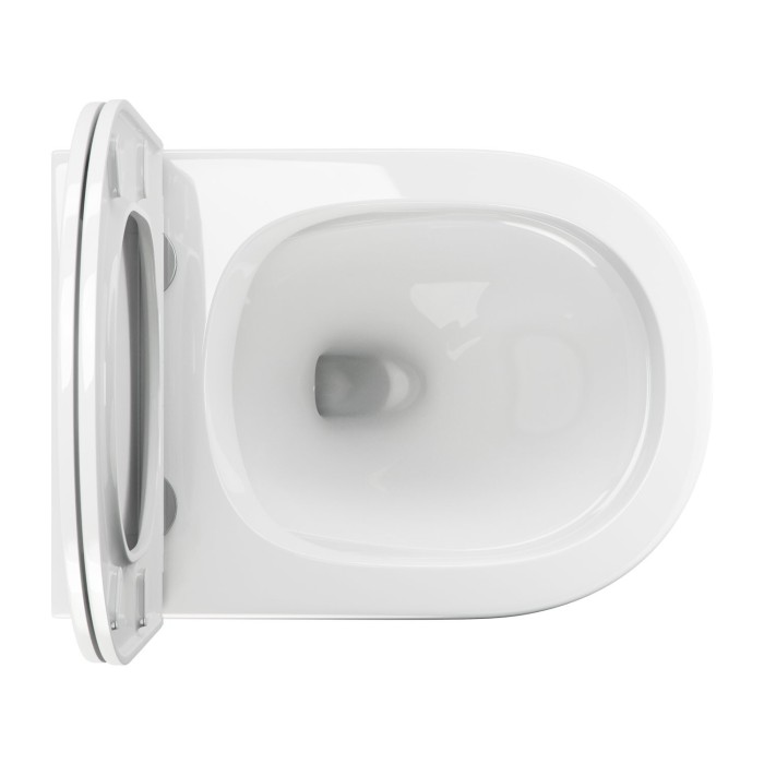 Подвесной унитаз OMNIRES Ottawa Compact Rimless с мягким закрыванием крышки, OTTAWAMWBP