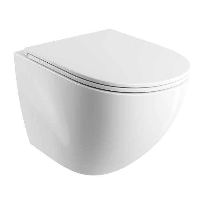 Подвесной унитаз OMNIRES Ottawa Comfort Rimless с мягким закрыванием крышки, OTTAWACMWBP